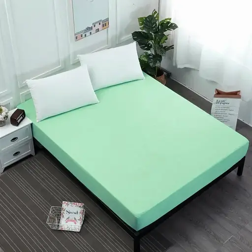 Простирадло махрове на резинці TAG Tekstil Ocean Wave 60х120х20 см салатове 000240858