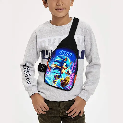 Сумка через плечо детская Супер Соник 29х17 см сумка слинг для мальчика (02206)