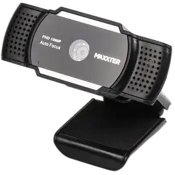 Веб-камера Maxxter WC-FHD-AF-01, 1.3 Mpx, 1920x1080, Auto-Focus, USB 2.0, вбудований мікрофон чорна (WC-FHD-AF-01) - фото 1