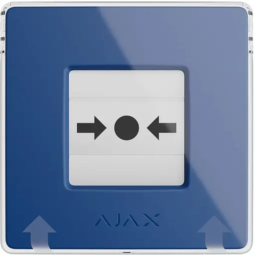 Беспроводная настенная кнопка для активации пожарной тревоги вручную Ajax для жилых объектов Manual Call Point, jeweller, беспроводной, синий - фото 1