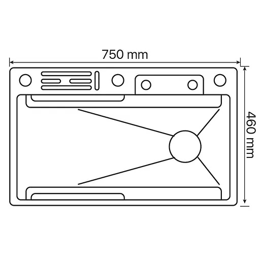 Кухонна мийка із вбудованим змішувачем Zerix ZH7546-SET-06.SUS304 Decor ZX5682, Decor - фото 2