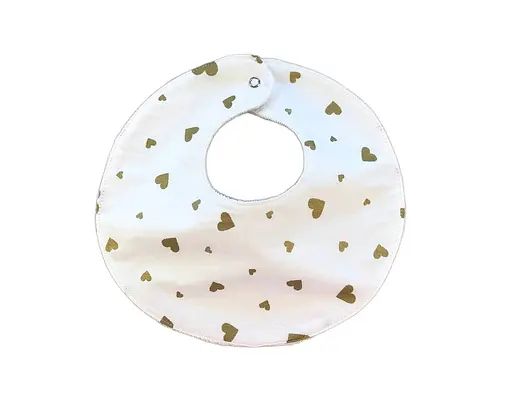 Непромокаемый слюнявчик Moontime "Сердечки" - фото 1