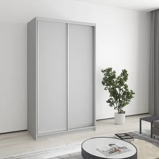 Шафа-купе дводверна MebelStar Стандарт AL 2ДСП 120x60x210 см Сіра мишка (MBS-4313)