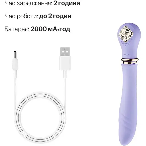 Пульсатор с подогревом Zalo Sweet Magic - Desire Fantasy Violet - фото 6