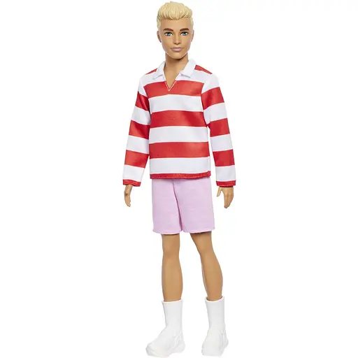Кукла Barbie Кен Модник бело-красная полоска (HYV01)