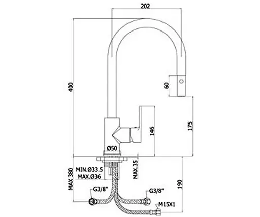 Змішувач для кухні Paffoni Red RED 285 CR, Хром - фото 2