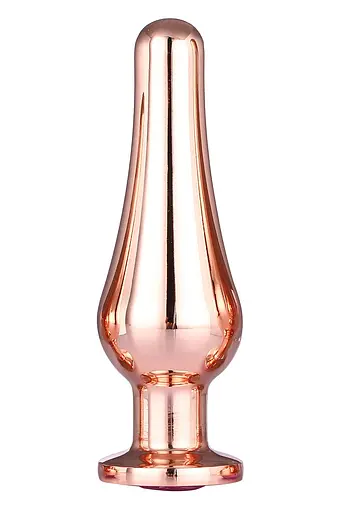 Анальна пробка Gleaming Love Gold Pleasure Plug M 11 см (рожевий)