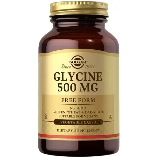 Амінокислота Solgar Glycine 500 mg, 100 вегакапсул