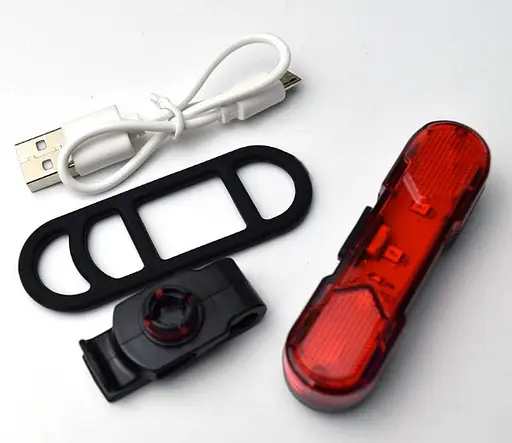 Велосипедный фонарь задний аккумуляторный AS1010 габаритные огни вело фара красный свет 4 режима - фото 4