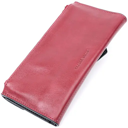 Кожаный женский кошелек Grande Pelle 21х10.5х2 см acs0027018 - фото 2