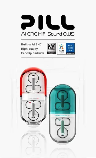 Наушники Moondrop Pill Black — беспроводные ENC, Bluetooth 6.0 - фото 4