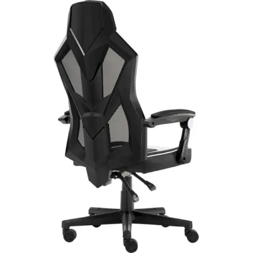 Игровое кресло 1stPlayer P01 Black-White, максимально допустимая нагрузка 120 кг, регулируемая спинка с углом наклона до 135 градусов, в комплекте поясничная подушка - фото 5