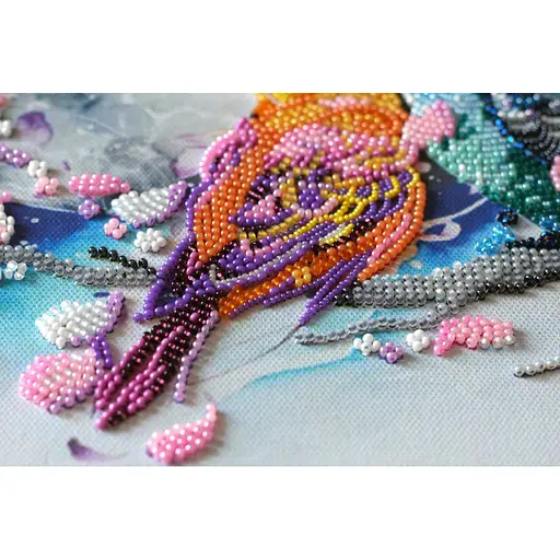 Набір для вишивання бісером "Нерозлучні" AB-639 на натуральному холсті - фото 3