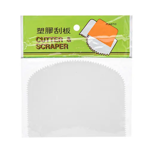 Шпатель скребок кондитерский зубчатый для торта, крема и глазури, Kitchen Master Белый 86159 - фото 3