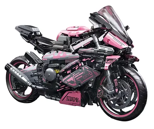 Конструктор Гоночний Мотоцикл рожевий 2066 елементів Ramiz - фото 8