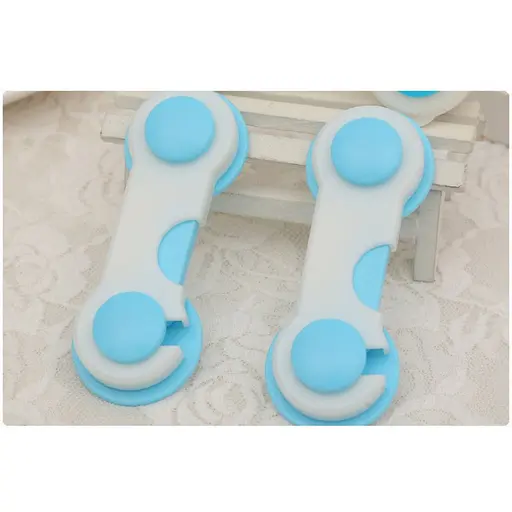 Замок на меблі захист від дітей, блокіратор для ящиків 9.5 см White Blue (17696) - фото 5