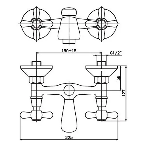 Змішувач для ванни Haiba ODYSSEY 142 (HB0304) - фото 2