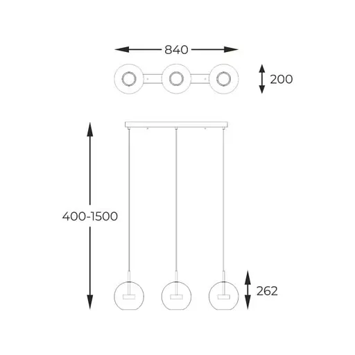 Підвісна люстра ENCELADUS P0428-03J-B5AC Zuma Line - фото 3