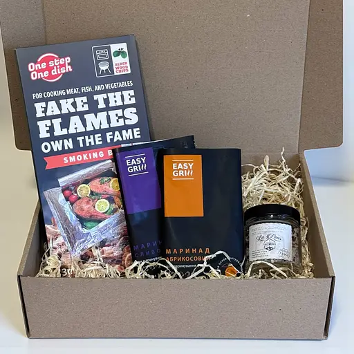 Подарочный кулинарный набор гурмана – пакет для копчения, маринады в пакете и копченая грушевая соль (4 в 1)
 - фото 2