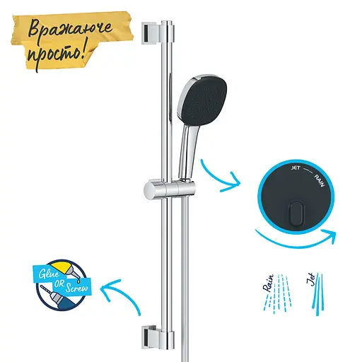 Душовий гарнітур Grohe QuickFix Vitalio Comfort 110 26398001, Хром - фото 4