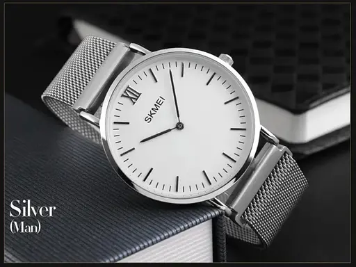 Наручные часы Skmei 1318 серебристые на магнитной застежке - фото 5