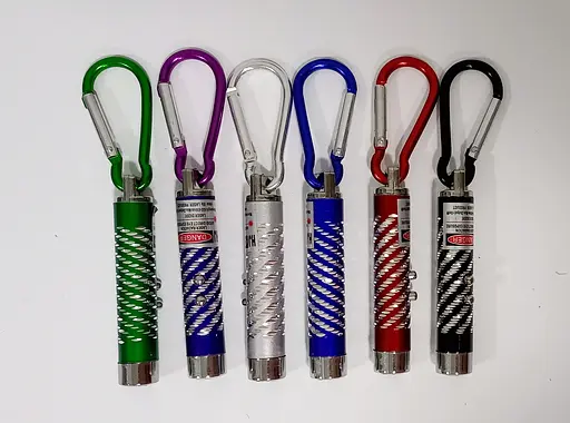 Фонарик MK 4301-2 7см,брелок, свет, лазер, бат МИКС - фото 3