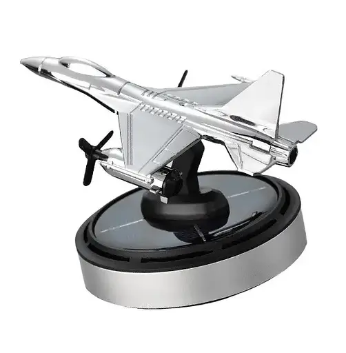 Ароматизатор для автомобіля Винищувач B2 f16 на сонячній батареї Сріблястий - фото 2