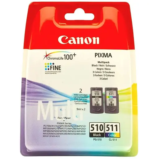 Комплект картриджей Canon PG-510+CL-511, 9 мл + 9 мл (2970B010)
