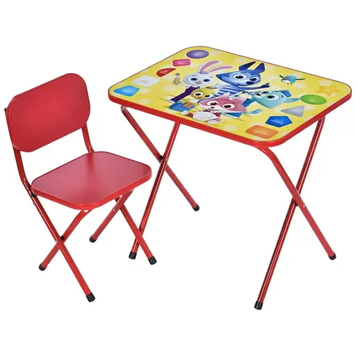 Дитячий столик Bambi M 5964-3 Звірята складний зі стільчиком фігури
