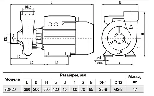 Відцентровий насос Sprut 2DK 20 - фото 4