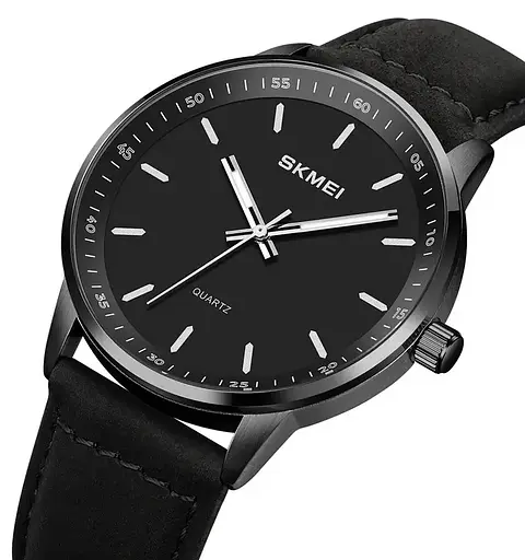 Часы классические мужские Skmei 2034 (Черный с черным) - фото 2