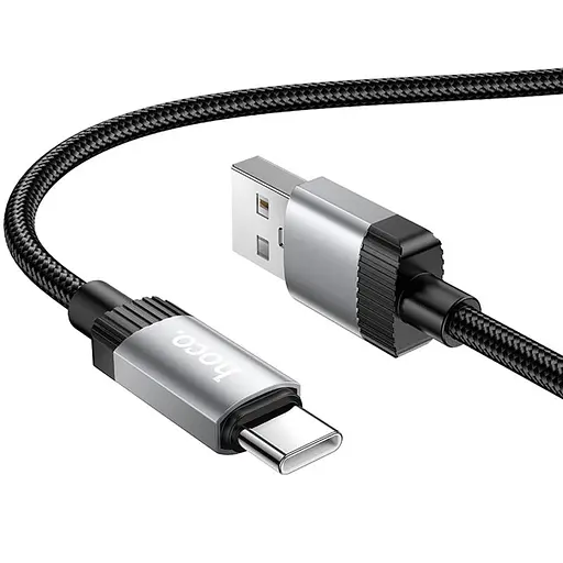 Дата кабель Hoco X117 Star USB to Type-C 3A (1m) Black - фото 2