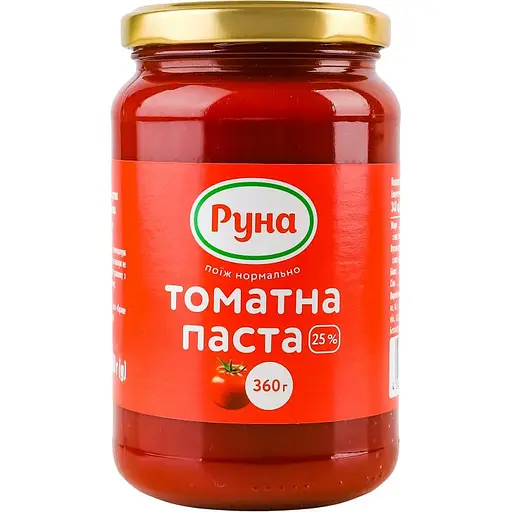 Паста томатная Руна 25% 360 г - фото 1