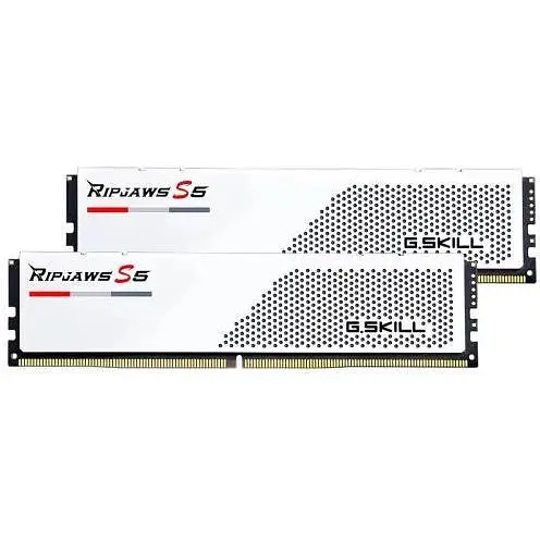 Пам'ять 16Gb x 2 DDR5 5600 MHz G.Skill Ripjaws S5 білий 40-40-40-89 1.2V з радіатором (F5-5600J4040C16GX2-RS5W) - фото 1