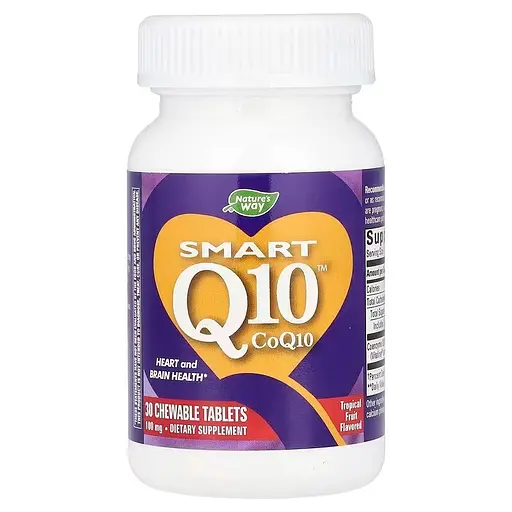 Коэнзим Q10 Smart Q10 Nature's Way вкус апельсинового крема 100 мг 30 жевательных таблеток