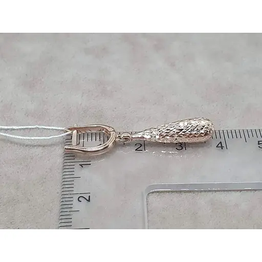 Золоті сережки-підвіски Favoritum з алмазною гранню. 210268_А - фото 5