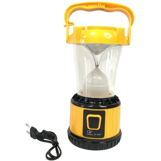 Кемпинговый фонарь лампа аккумуляторная Yajia JA-1970 с зарядкой от солнечной встроенной панели с функцией USB - фото 1