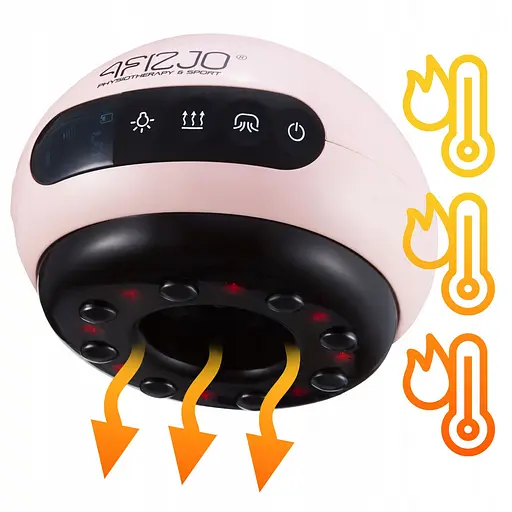 Массажная вакуумная банка 4FIZJO аккумуляторная с ИК прогревом 4FJ0518 Pink (P-5907739318701) - фото 2