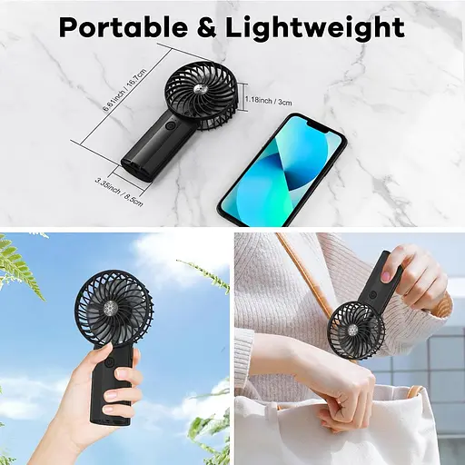 Портативный настольный вентилятор с 4 регулируемыми скоростями USB до 15 часов - фото 2