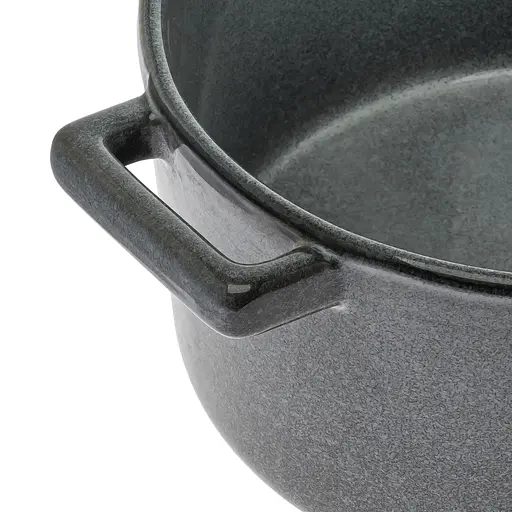 Керамическая кастрюля круглой формы, 3 л, S&T Серый 87070 - фото 5