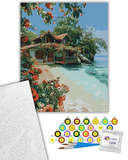 Набор для росписи ArtCraft Домик на побережье 40 x 50 см (11041-AC) - фото 2