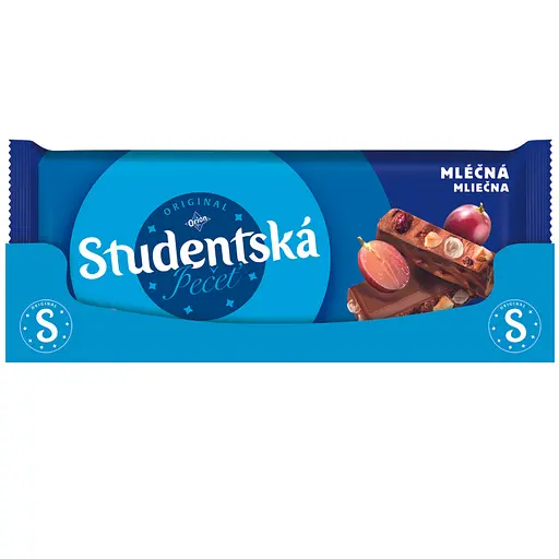 Шоколад Orion Studentska молочный с арахисом, желейными кусочками и изюмом 170 г