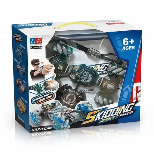 Радіокерована Трюкова Машина UD 2196 PW-03, Роликові колеса, Парогенератор, Акум. 7.4V, 2 Керування, Синя - фото 2