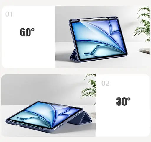 Чехол-книжка CDK для Apple iPad Air 13" M3 2025 экокожа/силикон Smart Case cлот cтилус (017899) lavender - фото 5