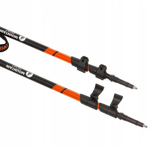 Треккинговые палки Mountain Goat Peak+ 60-135 см MG0006 Black/Orange (P-5907739318275) - фото 9