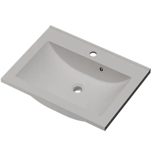 Раковина матова врізна Amidicon Victoria 60 600x450 з литого каменю VICTORIA_60_MAT, Білий матовий - фото 2