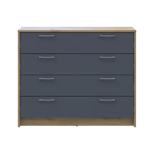 Комод Doros Ронди Дуб Артизан/Графит 4 ящика 100х40х82 (41516186) - фото 3