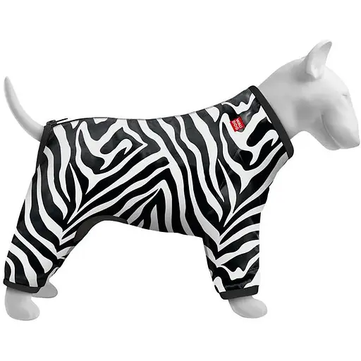Ветровка для собак Waudog Clothes, рисунок "Зебра", S40 - фото 2