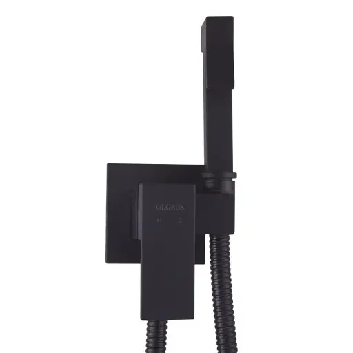 Змішувач вбудований з гігієнічним душем Globus Lux Niagara GLN-0-106MIX-BB Black 30412 - фото 4