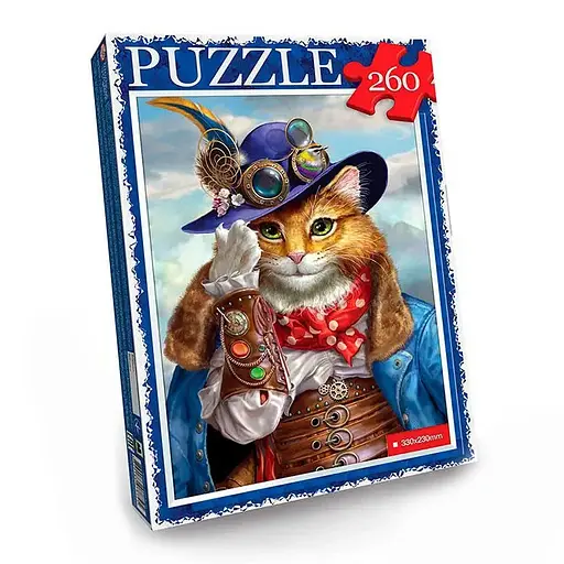 Пазл Кіт у капелюсі-2 Danko Toys C260-13-13, 260 ел.